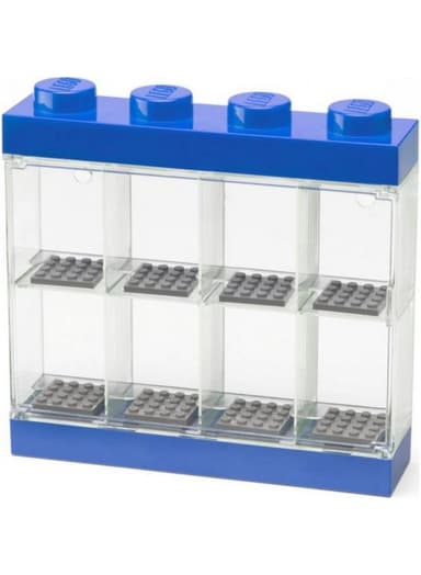 SmartLife s.r.o. Zberateľská skrinka LEGO na 8 minifigúrok - modrá