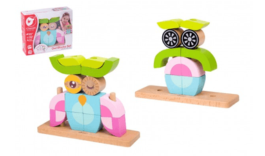 Teddies Dřevěná skládanka Sova