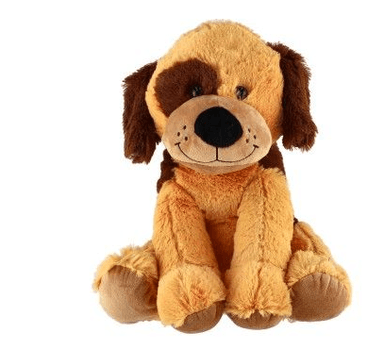 Teddies Pes sedící plyš 38 cm - hnědý