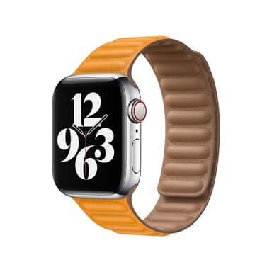 Apple Watch 38/40/41 mm makově oranžový kožený tah – velký