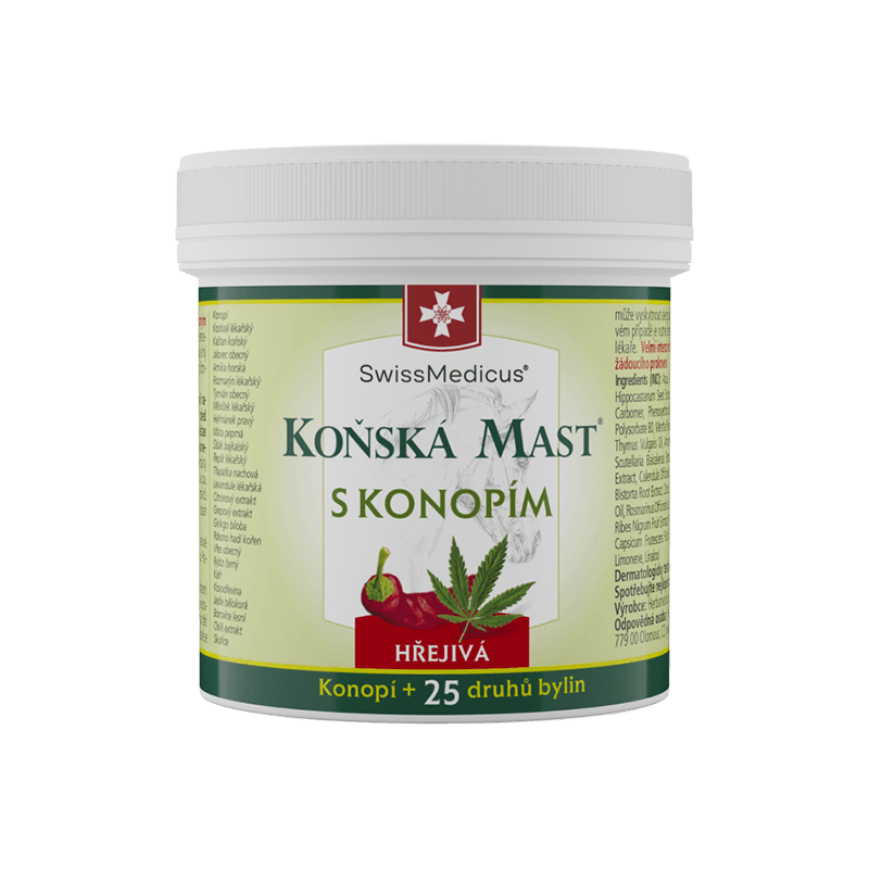 SwissMedicus Koňská Mast® s konopím hřejivá 500 ml