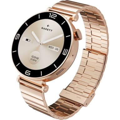 Garett Smartwatch růžově zlatá pevná ocel