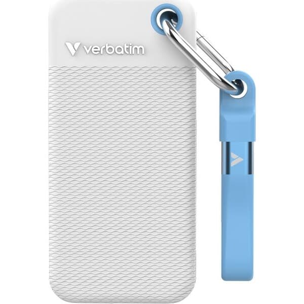 Verbatim Pocket externý 2TB USB-C biela/modrá
