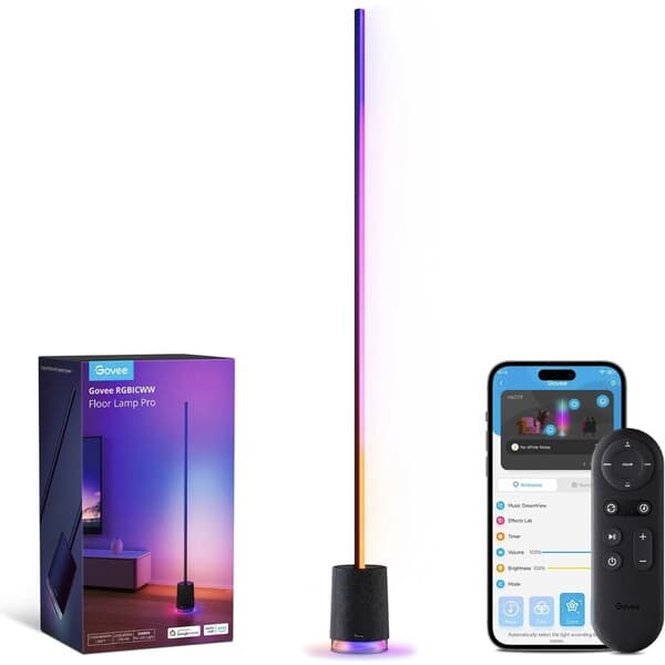 Govee Lyra RGBICWW Pro LED lampa s reproduktorom čierna
