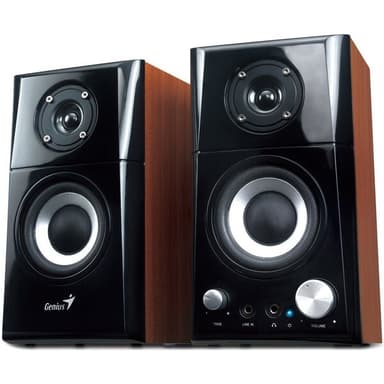 Genius SP-HF 500A Ver. II dřevěné reproduktory 2.0 hnědé/černé