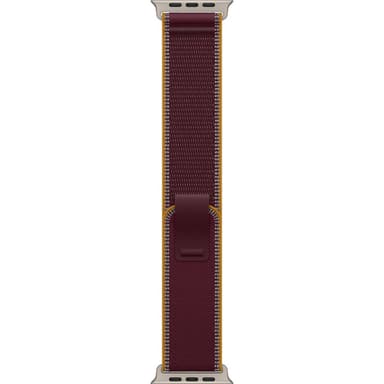 Apple Watch 49/46/45/44mm burgundsky červený trailový ťah z prírodného titánu S/M