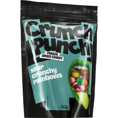 Ostatní značky Mrazem sušené bonbony Crunch Punch - Sour Crunchy Rainbows 50 g