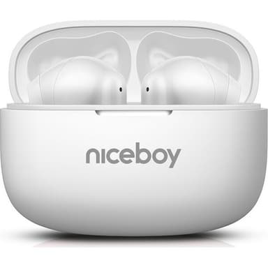 Niceboy Beans 5 PRO bezdrátová sluchátka bílá