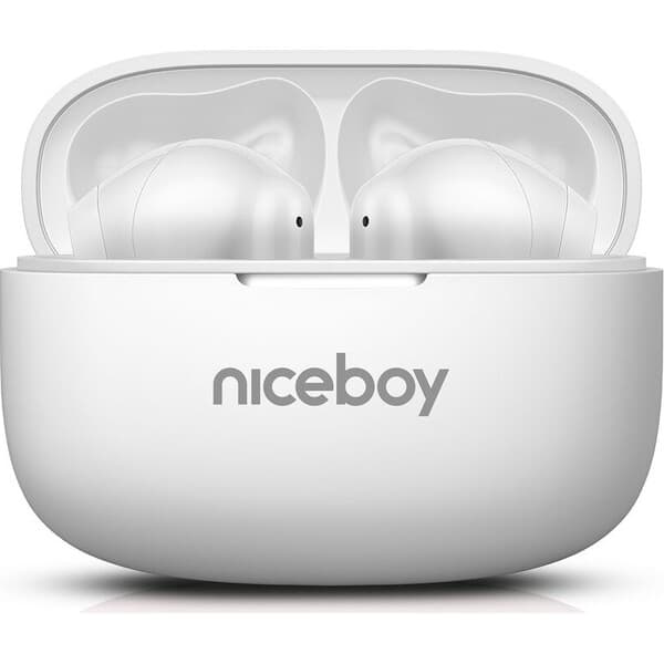 Niceboy Beans 5 PRO bezdrátová sluchátka bílá