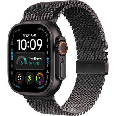 Apple Watch 49/46/45/44mm milánsky ťah z čierneho titánu S