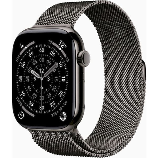 Apple Watch Series 11 Cellular (46mm) Bridlicovo šedý titán s bridlicovo šedým milánskym ťahom M/L