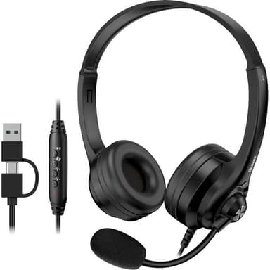 Genius HS-235U AI drátová náhlavní sluchátka černá