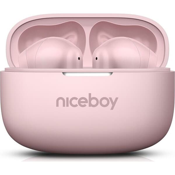 Niceboy Beans 5 PRO bezdrátová sluchátka růžová