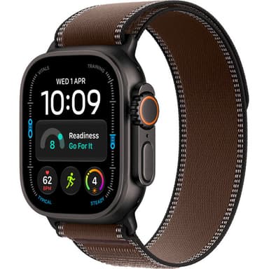 Apple Watch 49/46/45/44mm tmavo umbrový trailový ťah z čierneho titánu S/M