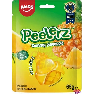 Ostatné značky Želé bonbóny Amos Peelerz - Ananás 65 g
