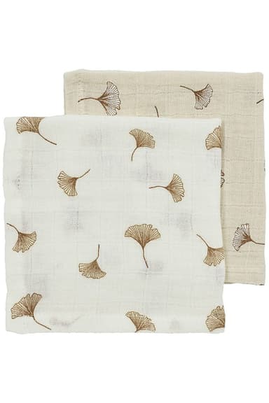 Meyco Mušelínové pleny Ginko 30x30 cm 2-balení - Off white/soft sand