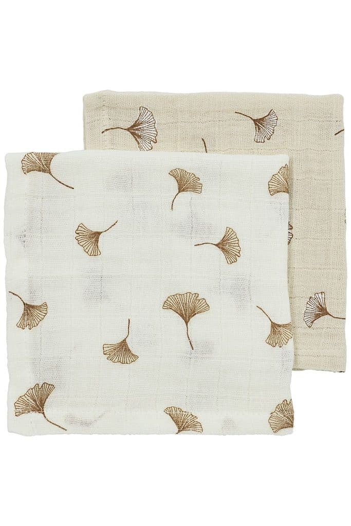 Meyco Mušelínové pleny Ginko 30x30 cm 2-balení - Off white/soft sand
