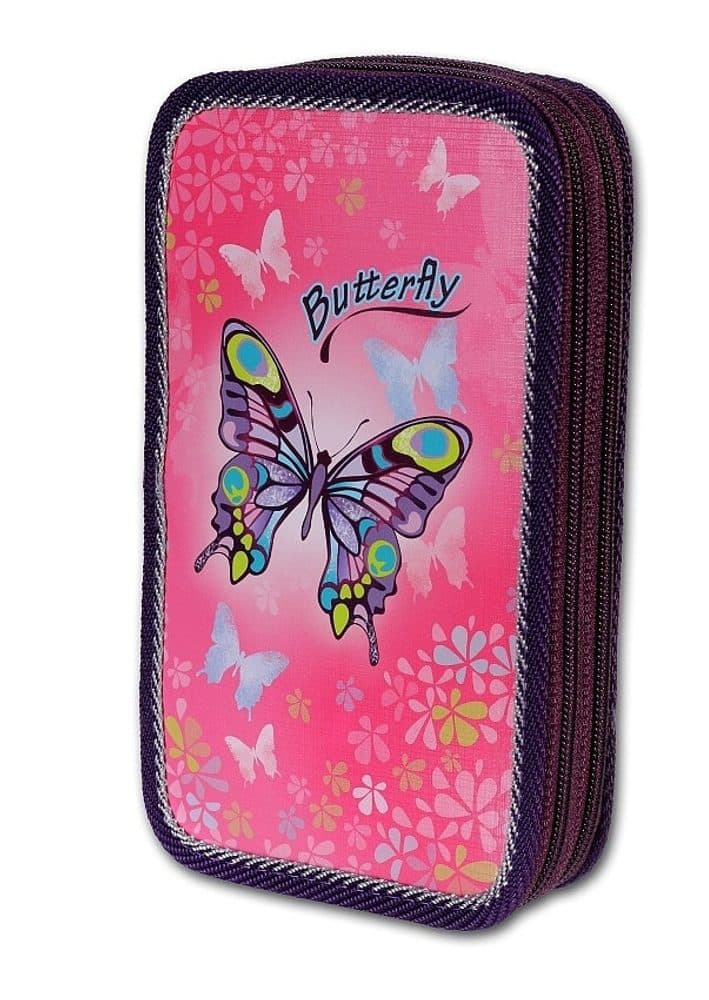 EMIPO Školní penál 3-patra Butterfly - Neplněný penál