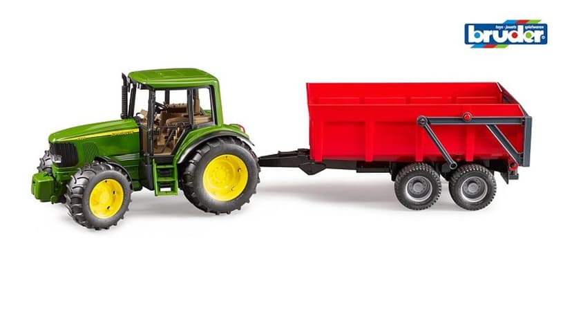 BRUDER Farmer - traktor John Deere s vlekem