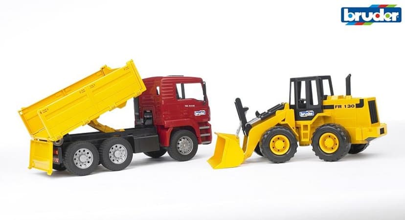 Bruder Konstrukční vozy - MAN nákl. auto a bagr - ARCH.