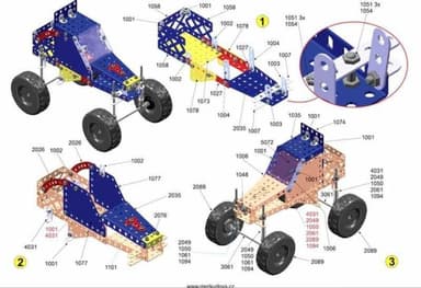 Merkur 1.1 Stavebnice vozidel, 240 dílů, 10 modelů