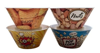 Plastimex miska 0,75l POPCORN, 4dekory, plast
