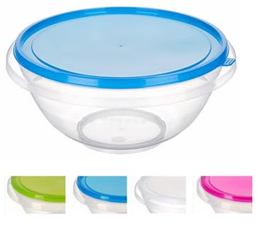 Plastimex mísa 7,0l+víko, d32x15,3cm, 3barvy, transp.plast