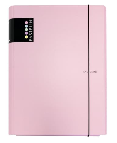 Kartonpp 3klopé lamino desky s gumičkou PASTELINI růžová