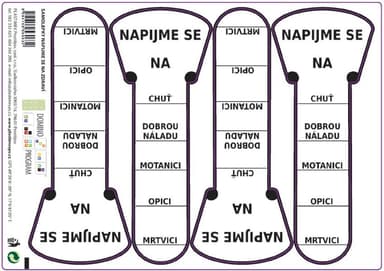 Plastimex etikety NAPIJME SE 4ks, samolepky