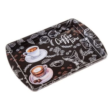 Plastimex podnos 20x14cm, COFFEE TIME, plech