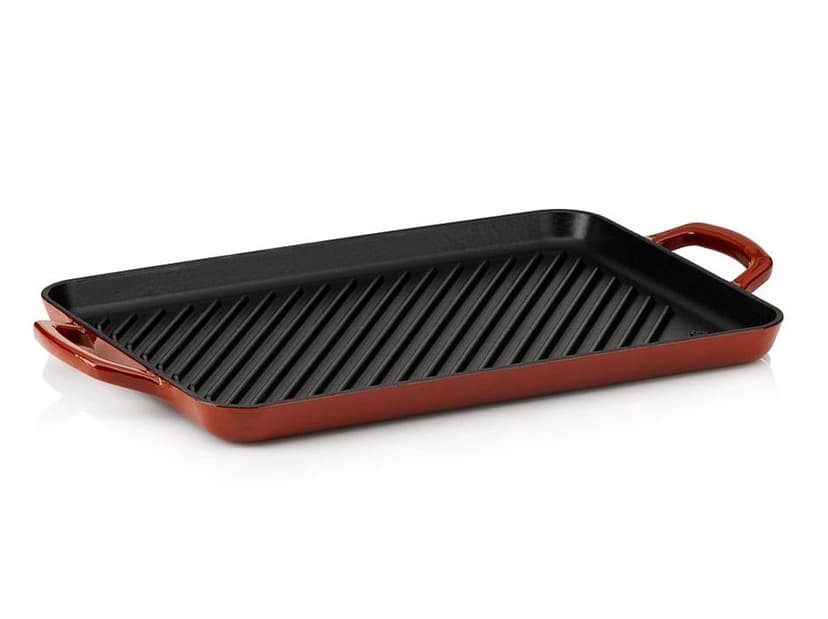 KELA Grilovací deska litinová CALIDO 35x25 cm červená KL-11939