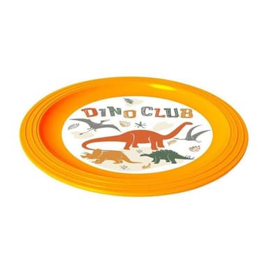 Plastimex talíř d22cm DINO CLUB, oranž, mělký dětský, plast