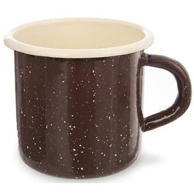 Plastimex hrnek d 8cm, BROWN, 0,4l, smalt