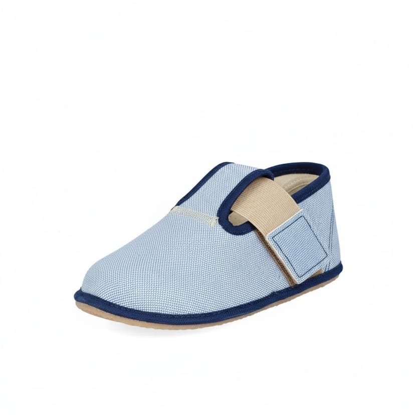 Chlapčenské papuče Barefoot Pegres, BF01 textil, modré