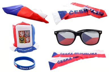 Fandící set Česká republika s kloboukem, Wiky, W040285