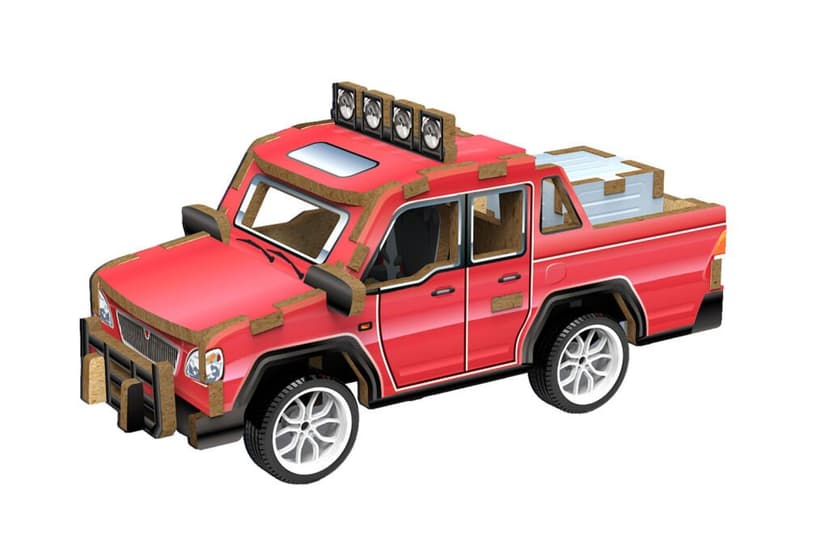 Wiky kreativita 3D drevené puzzle - Pickup 13 cm, Wiky creativity, W035433