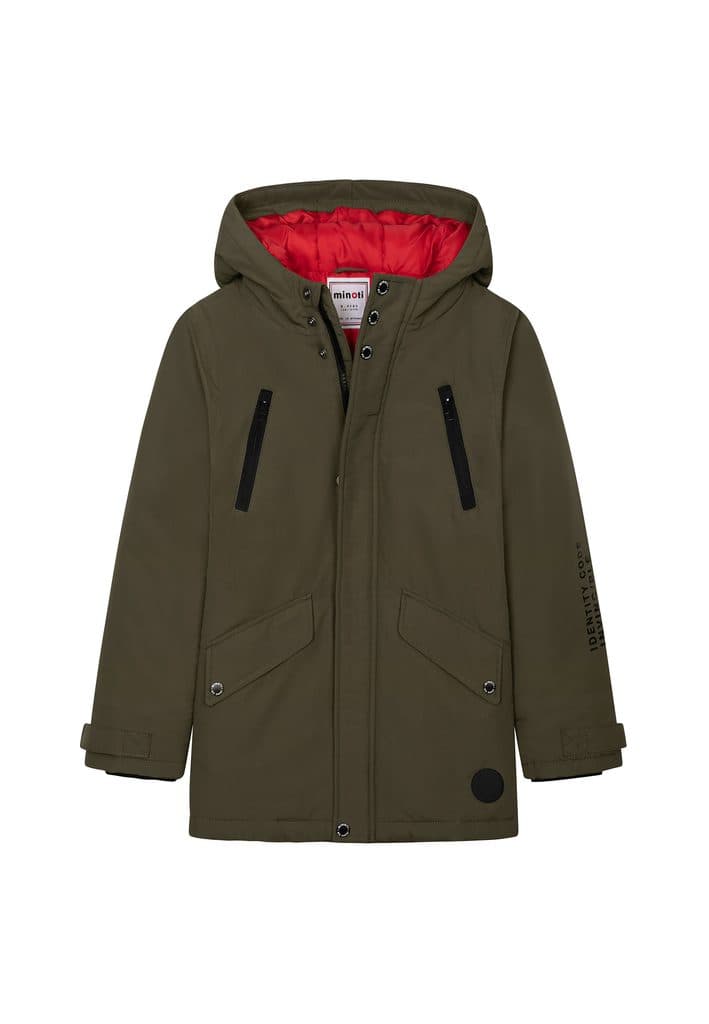 Chlapčenský kabát Parka, Minoti, Gym 2, khaki