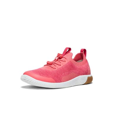 Dívčí tenisky barefoot kompromis KEEN KNX KNIT LACE YOUTH dubarry/star white