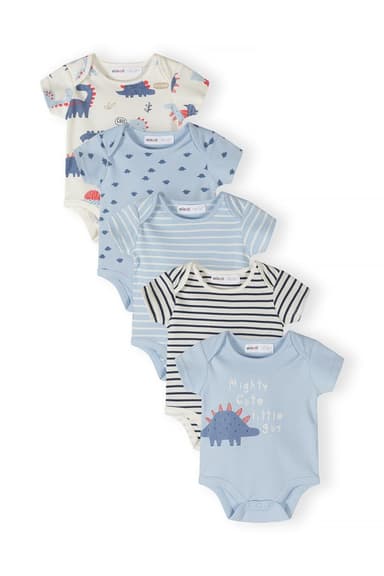 Dojčenské body 5-pack Minoti 28BABYPACK26 modré
