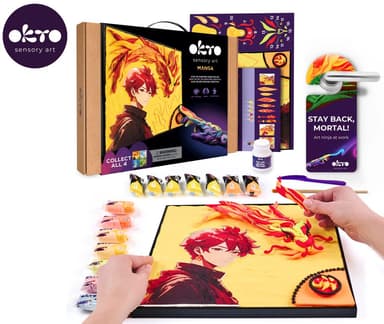 Wiky kreativita OKTO výtvarný set Manga motív živlov "Oheň" 30x40 cm 051105
