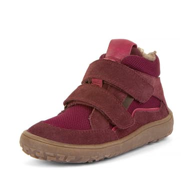 Dívčí zimní barefoot boty TEX WOOL Bordeaux, Froddo, G3110254-4W, červená