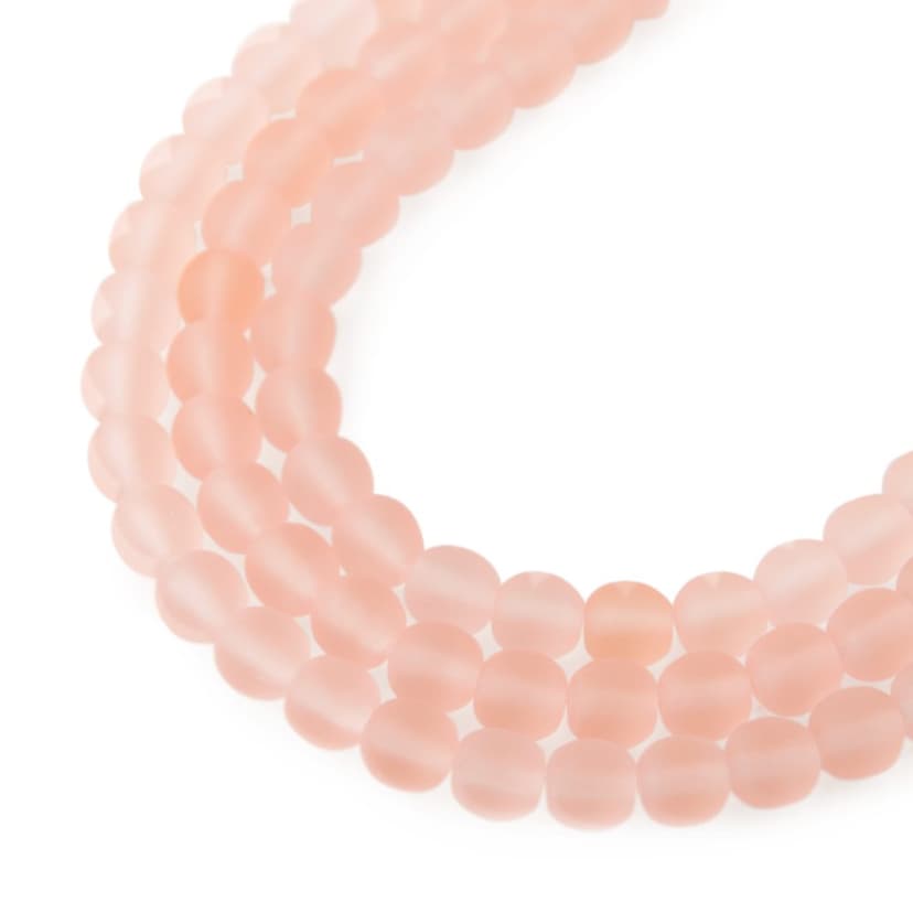 Manumi české sklenené stláčané guľôčky Rosaline Matt 6mm č.10