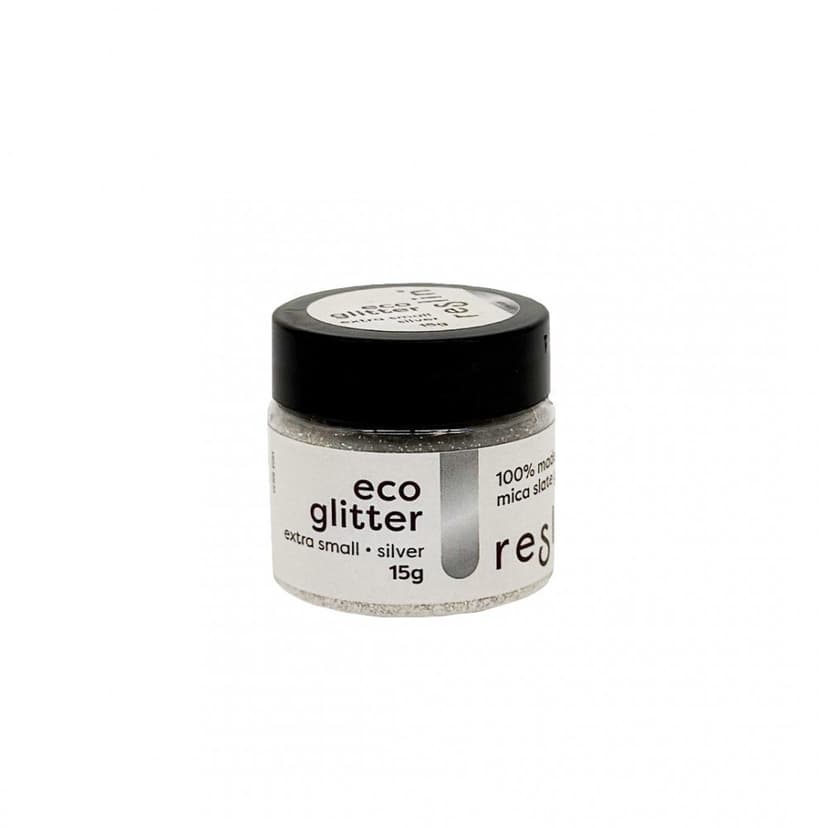 Reslin® Reslin eco glitry do ekologické pryskyřice 15 g vel. XS v barvě stříbra - 1 ks
