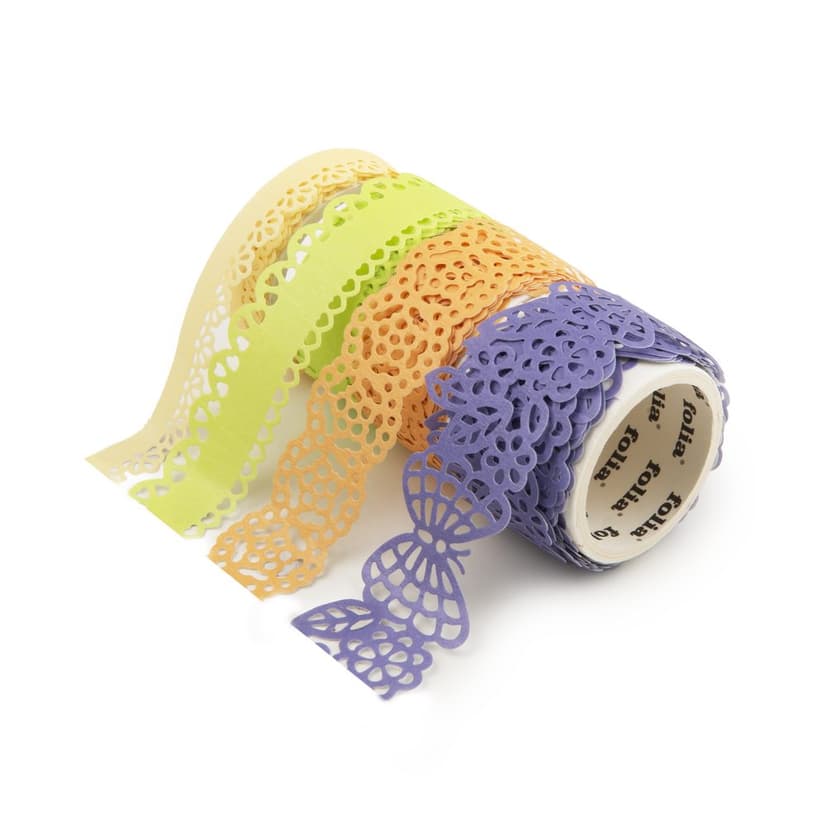 Čipková washi páska 4x1m jar