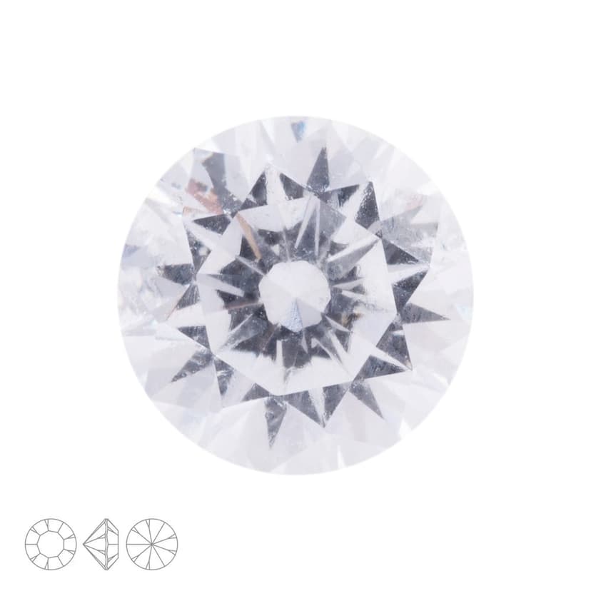PRECIOSA Kubický zirkon kulatý 3mm Crystal - 4 ks