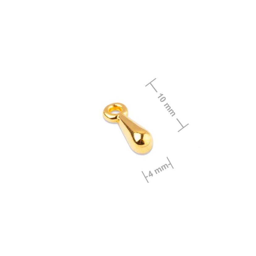 Manumi prívesok kvapka 10x4mm pozlátený