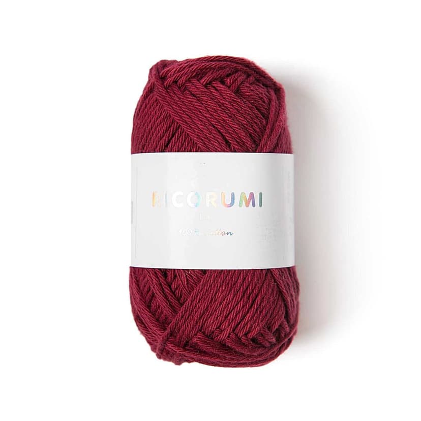 Rico Design Bavlněná háčkovací příze Ricorumi dk odstín 030 burgundy - 1 ks