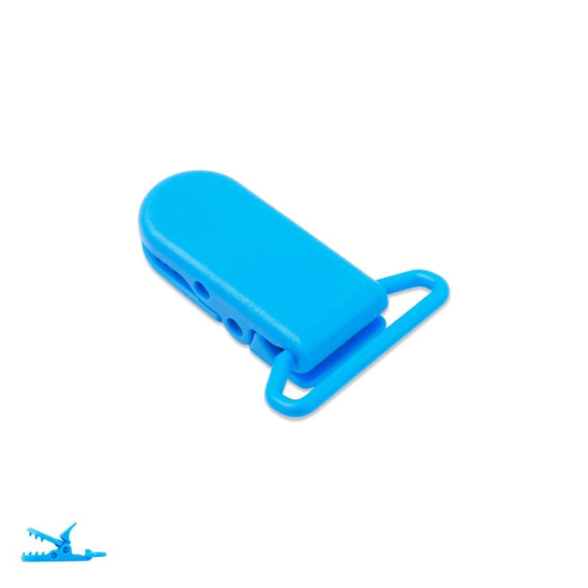 Plastový klip na cumlík 37x16x9mm Deep Blue