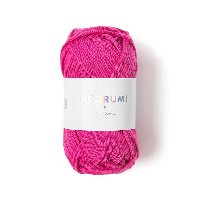 Rico Design Bavlnená háčkovacia priadza Ricorumi dk odtieň 014 fuchsiová
