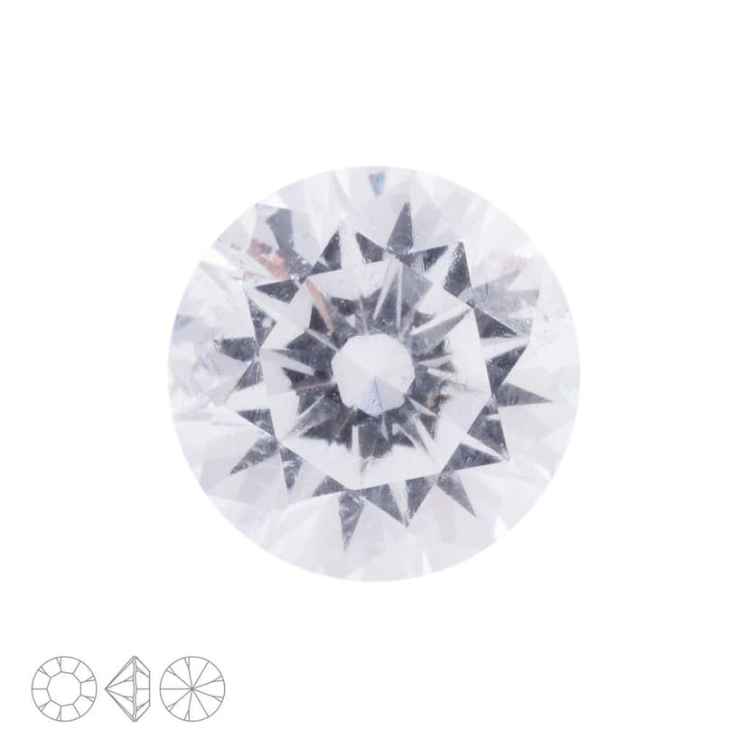 Preciosa Kubický zirkon kulatý 2mm Crystal